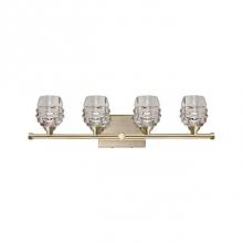  VL52125-VB - Vintage But Modern Led Four Light Vanity, Spaced Across An Architecturally Designed Horizontal