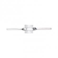  VL53228-CH - A Horizontal Hand-Polished, 28 Inch Metal Bar Is Laid Horizontally, Allowing The Led Light To Be