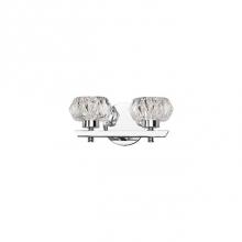  VL54210-CH - Beautiful Led Two Light Vanity With Elegant Vintage Crystal Cut Clear Glass And Polished Chrome