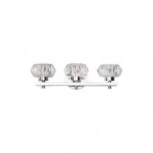  VL54216-CH - Beautiful Led Three Light Vanity With Elegant Vintage Crystal Cut Clear Glass And Polished Chrome