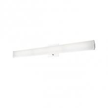  VL6036-CH - Simplistic Modern Led With Rectangular Shaped White Acrylic Finished With Chrome End Caps And