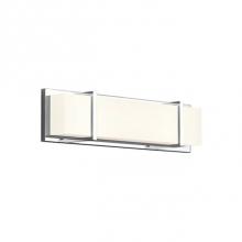  VL61620-CH - Electroplated Orthogonal Steel Structure And Details. Rectangular Opal Acrylic Diffuser. Up And