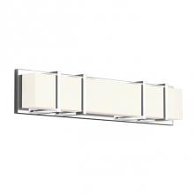  VL61626-CH - Electroplated Orthogonal Steel Structure And Details. Rectangular Opal Acrylic Diffuser. Up And