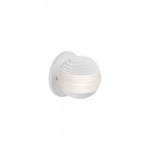  WS10502-WH - Unique Led Wall Sconce With A Stratum Sphere Shaped Cast Aluminum With Matching Heavy Gauge