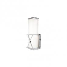  WS7012-CH - Rectangular With X Metal Detail And Frosted White Glass, X Will Certainly Mark The Spot. Provides