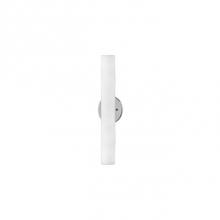  WS8318-CH - Led Wall Sconce With Cylinder Shaped White Opal Glass. Metal Details In Brushed Nickel Or Chrome