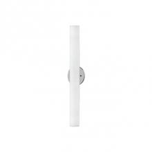  WS8324-CH - Single Led Wall Sconce With Cylinder Shaped White Opal Glass. Metal Details In Brushed Nickel Or