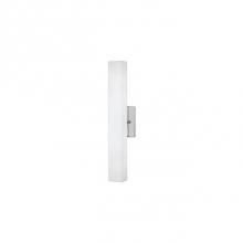  WS8418-CH - Led Wall Sconce With Rectangular Shaped White Opal Glass. Metal Details In Brushed Nickel Or